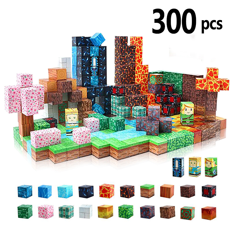 Image of 300pcs Adventure-themed Magnetic Block Building Toy, Easy To Assemble And , Perfect As A Home Decor Piece, And Ideal As A Gift For Birthdays, Christmas, Halloween, Thanksgiving, Or New Year
