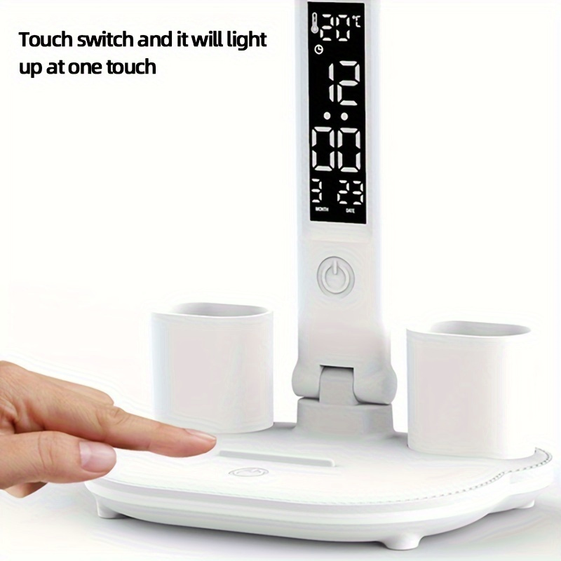 multifunctional fan desk lamp reading light dual head led table lamp 3   usb powered office and study soft light fan desk lamp with dual adjustable heads eye protection desk lamp for living room bedroom   modern lighting lamp Product details 5