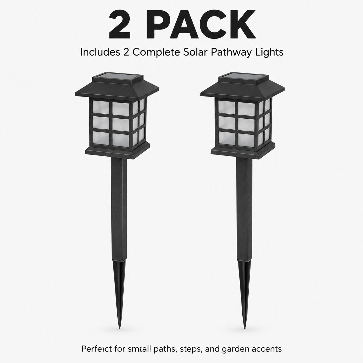 TEMU 6-pack Solar Pathway Lights Outdoor, House Lantern Garden Stake Lights, Ip44 Landscape Lighting, Cool White Led Yard Walkway Driveway Patio