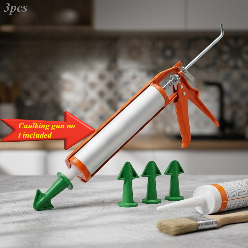 TEMU 3pcs Buses de calfeutrage professionnelles 2026 Amélioration Kit d'outils de scellant en silicone réutilisable, Convient pour de cuisine, salle