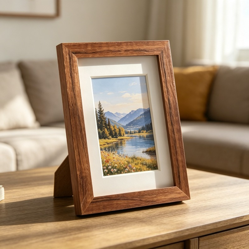 1pc Modern Minimalist Photo Frame Suitable for 4x6/5x7/6x8 Photos, Vertical Tabletop or Desktop Picture Frame with Vertical Orientation, Contemporary Rectangular for Wedding, Couple Portraits, for Office Decor - High-End Display