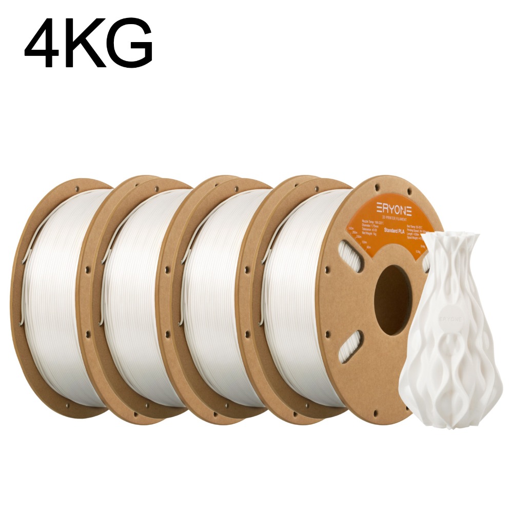 4 Rolls Eryone Pla 3d Printer Filament - 4kg Per Roll, 1.75mm Wide Compatible For Fff/fdm Printers, Easy Suitable For Hobbyists, Schools, &, Color Transition For 3d Printing Supplies