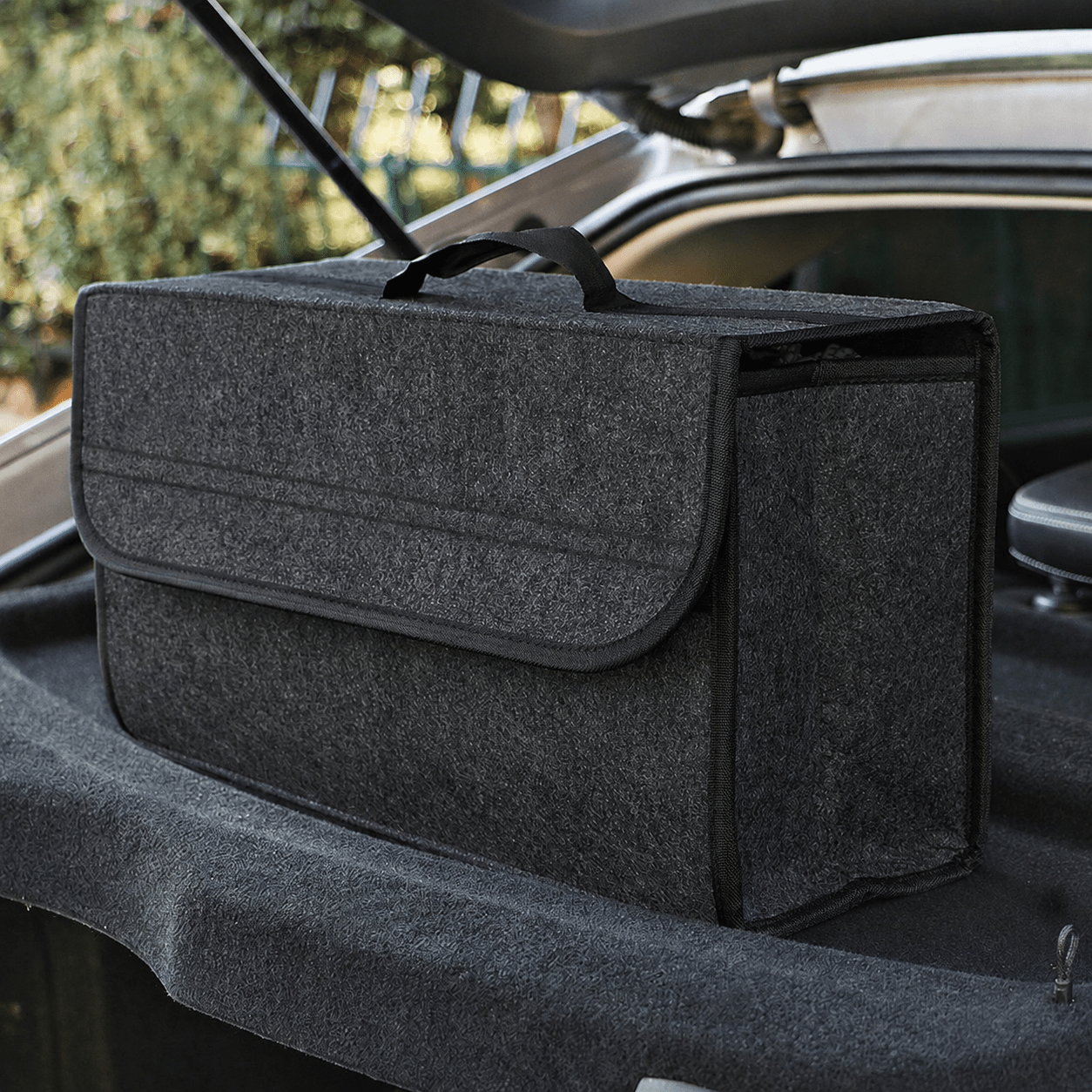 TEMU Borsa Pieghevole in per Bagagliaio Auto, Scatola Portaoggetti con , Portaoggetti per Veicoli, Interno Auto Ordinato, Portaoggetti Elegante,