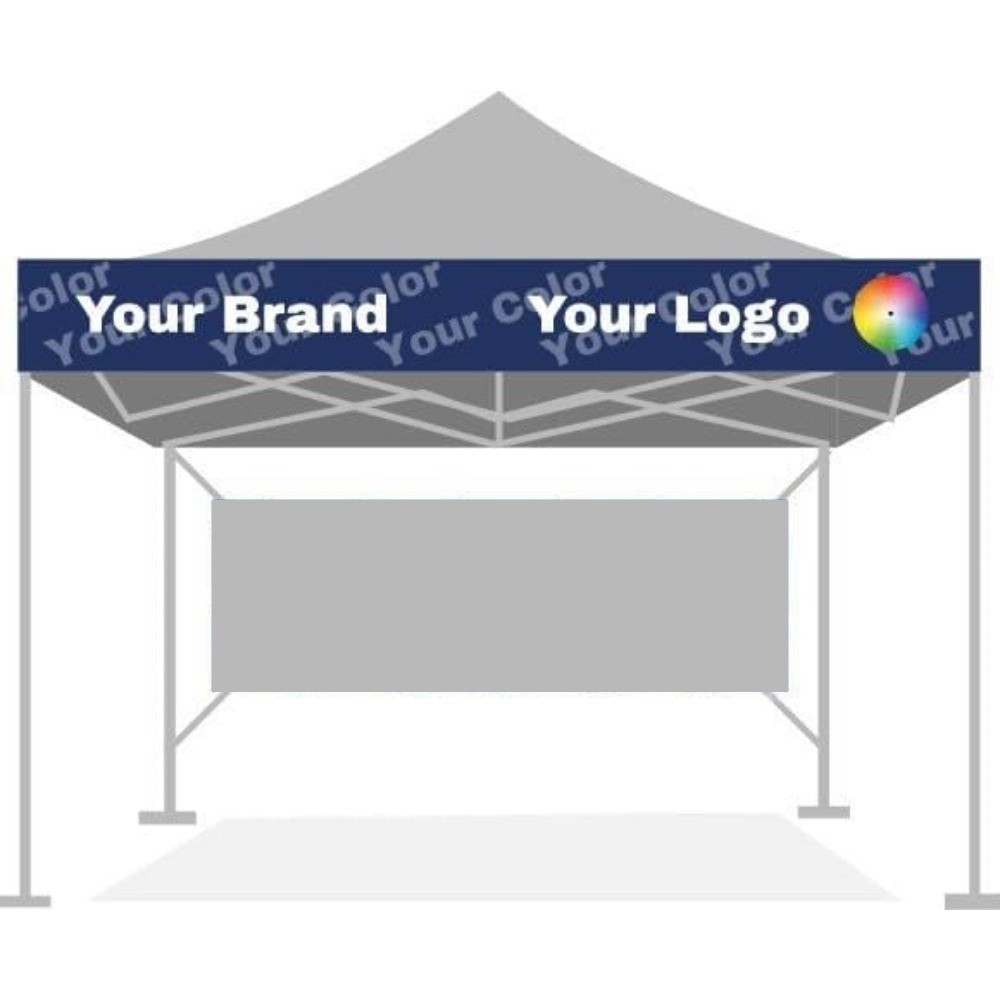 TEMU 1pc Customizable Canopy Tent Banner And Optional Valance, Add And Logo 10x1ft 10x4ft