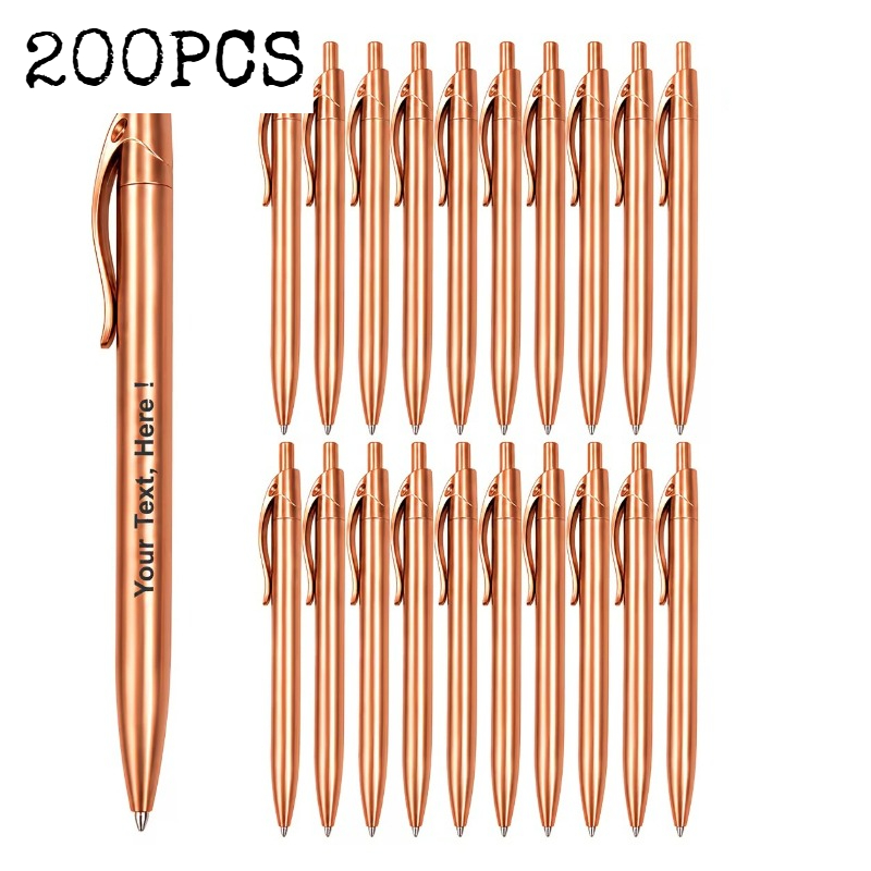 200pcs Personalized Retractable Electroplated Ballpoint Pens
