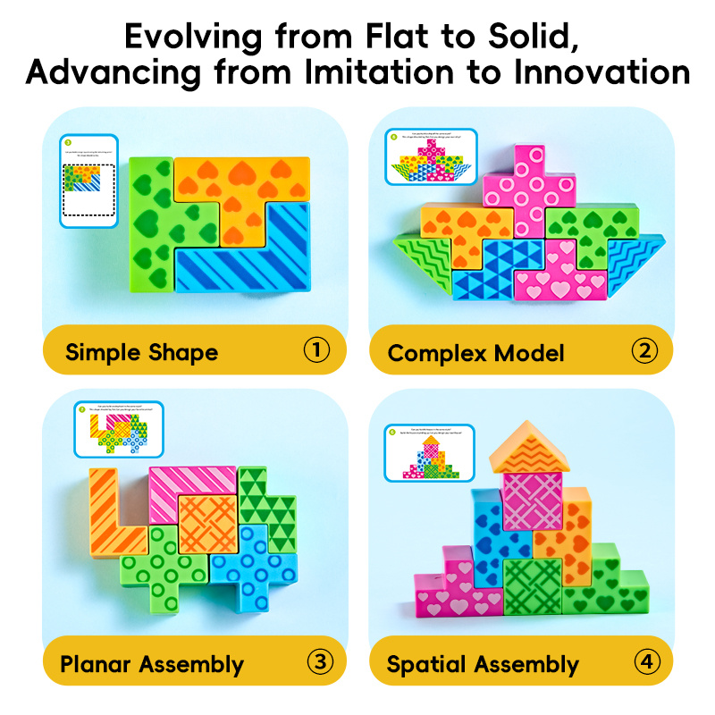 31pcs 3D Logic Puzzle Block Set, Educational Building Toy