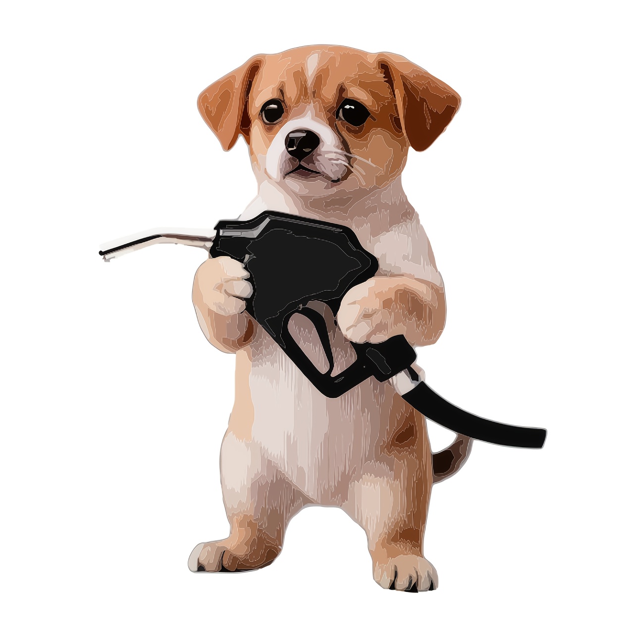 1pc Creative Fun Reverse Car Sticker For Dogs- Used On Car Fuel Tank - Waterproof Easy To Apply Non-sticky Adhesive- Adds Fun To Your Car