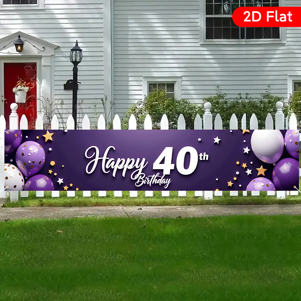 Wimpelkette Zum 40. Geburtstag – 3x Banner In Salbeigrün, Je 12 Flaggen, Für Innen & Außen