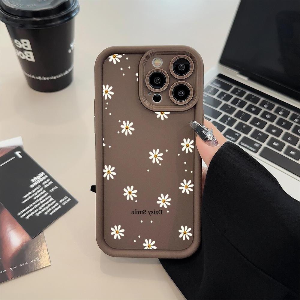 brown high bamboo white small flowers personalized phone Temu