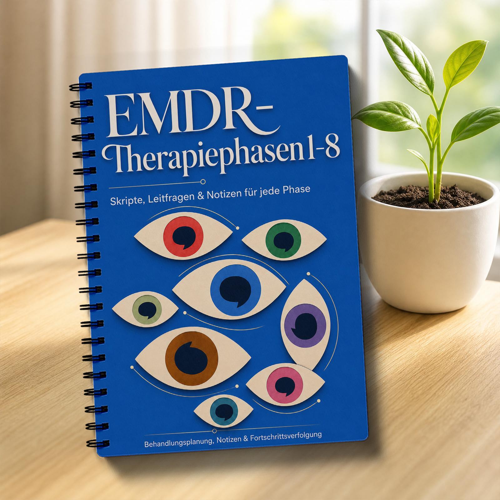 TEMU German Version Therapy Phases 1-8 Reflection Notebook, Stress Notes, Grounding Notes, 5 Pages, Emotion Notes, , Coping Skills Practice, For Busy