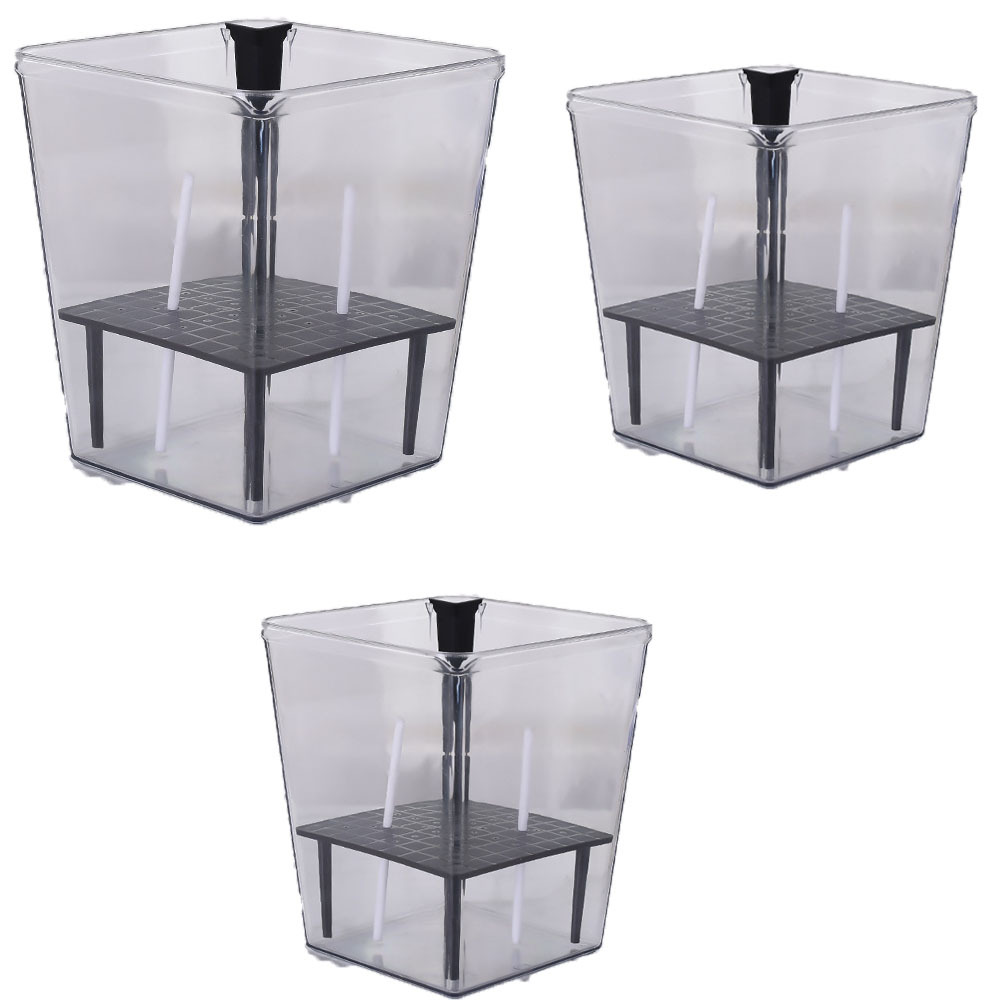 3 Pack Self Watering Planter With Deep Reservoir - Watering Indoor/outdoor Plant Pot With Plastic Planter For Low-, Suitable For Plants, Orchids, African Violets, Indoor Houseplants