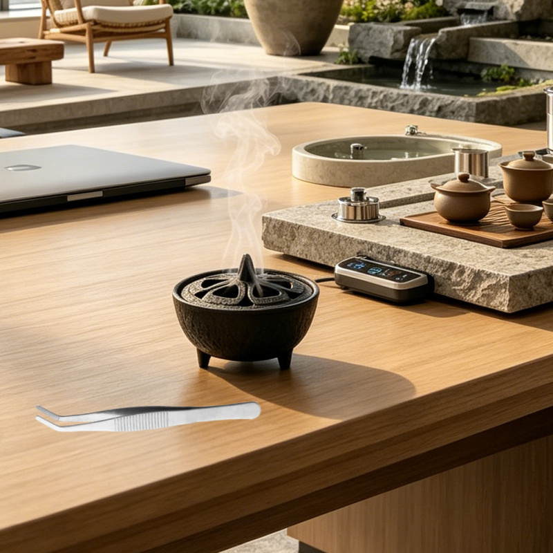 TEMU Diffusore a retr簷 in ghisa, , palo santo, bruciatore , purificatore d'aria per spazi yoga e meditazione domestici, ornamenti decorativi