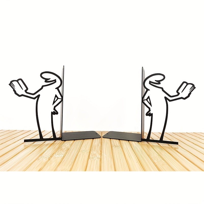 TEMU Home, Kitchen Supplies/home Decor/home Decorations/home Ornaments, Hanging Ornaments/decorative Bookends - 2pcs Line Mr. Bookends, Home Fun