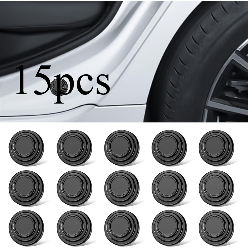 TEMU 15pcs Car Door Shock Absorber For Automobiles, Durable Thickened Silicone Car Door , Car Bumper/hood/trunk Additions