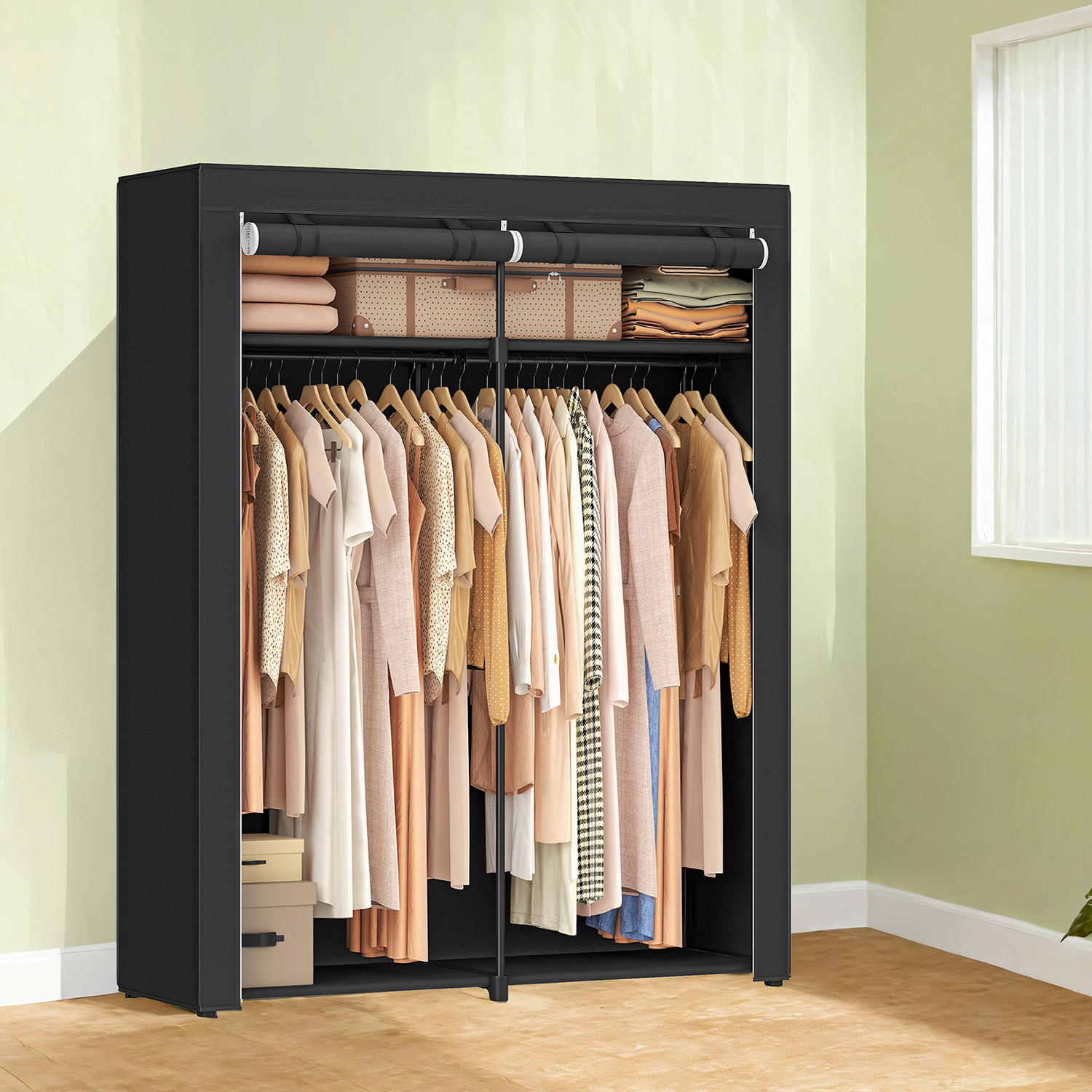 hanging clothes storage sold on Temu United States