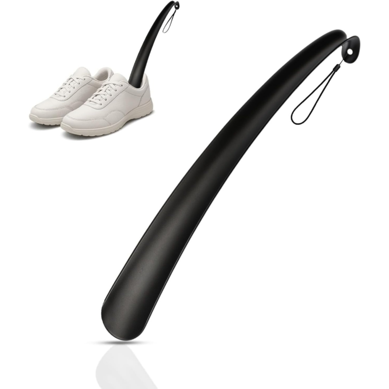 17-inch Long Plastic Shoehorn Designed For Men, Women, And Seniors, Featuring A Comfortable Grip And Flexible, Snap-proof Design