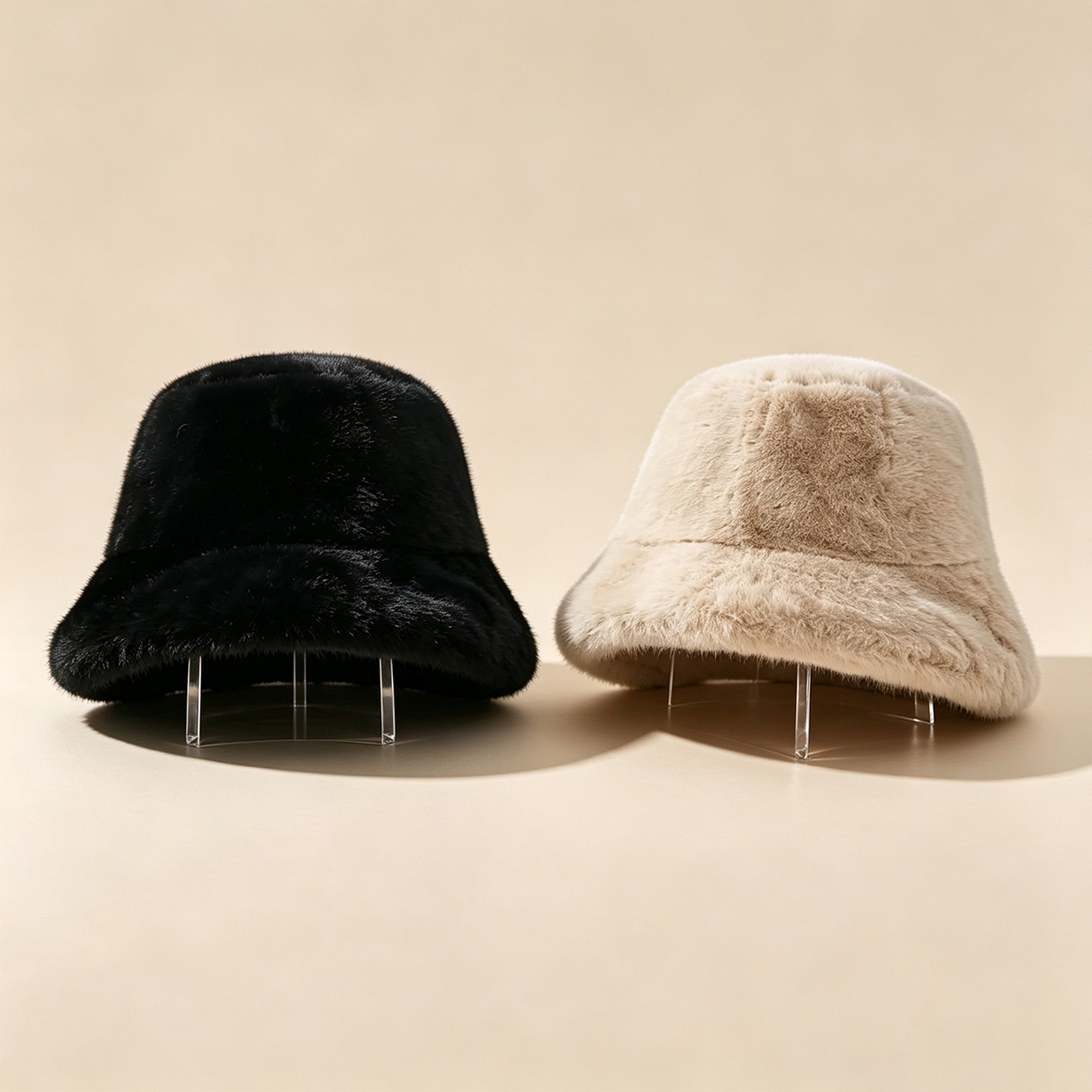 TEMU 2pcs Chapeau de pêcheur chaud en peluche pour et l'hiver, visage polyvalent, tendance, épais, bonnet de pêche unisexe