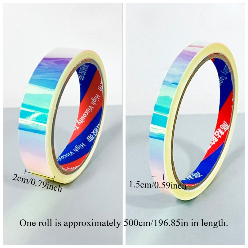 Image of 2 Rolls Of -the-dark Colored Tape In Different Sizes | Fluorescent Stage Positioning Stickers, Decorative Light Strips, Reflective Warning Stickers