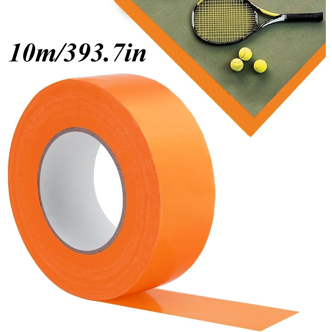 

1 Roll Of Weather-resistant Pet Outdoor Sports Marking Tape, 5cm X 10m, Multifunctional Marker For Basketball, Football, Tennis - Field Marking Tape