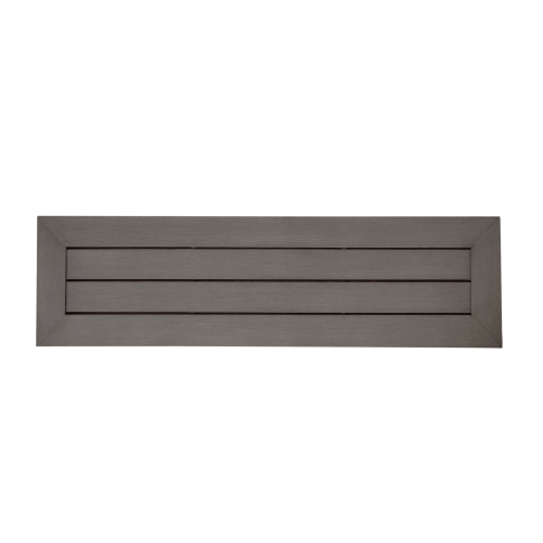 Modern Outdoor Aluminum Dining Bench with Dark Gray - Heavy-Duty All-Weather Patio Furniture, Sturdy Construction & Low-Maintenance Design for Garden, Balcony, Cafe - Durable Indoor/Outdoor Seating (No Wood Components)