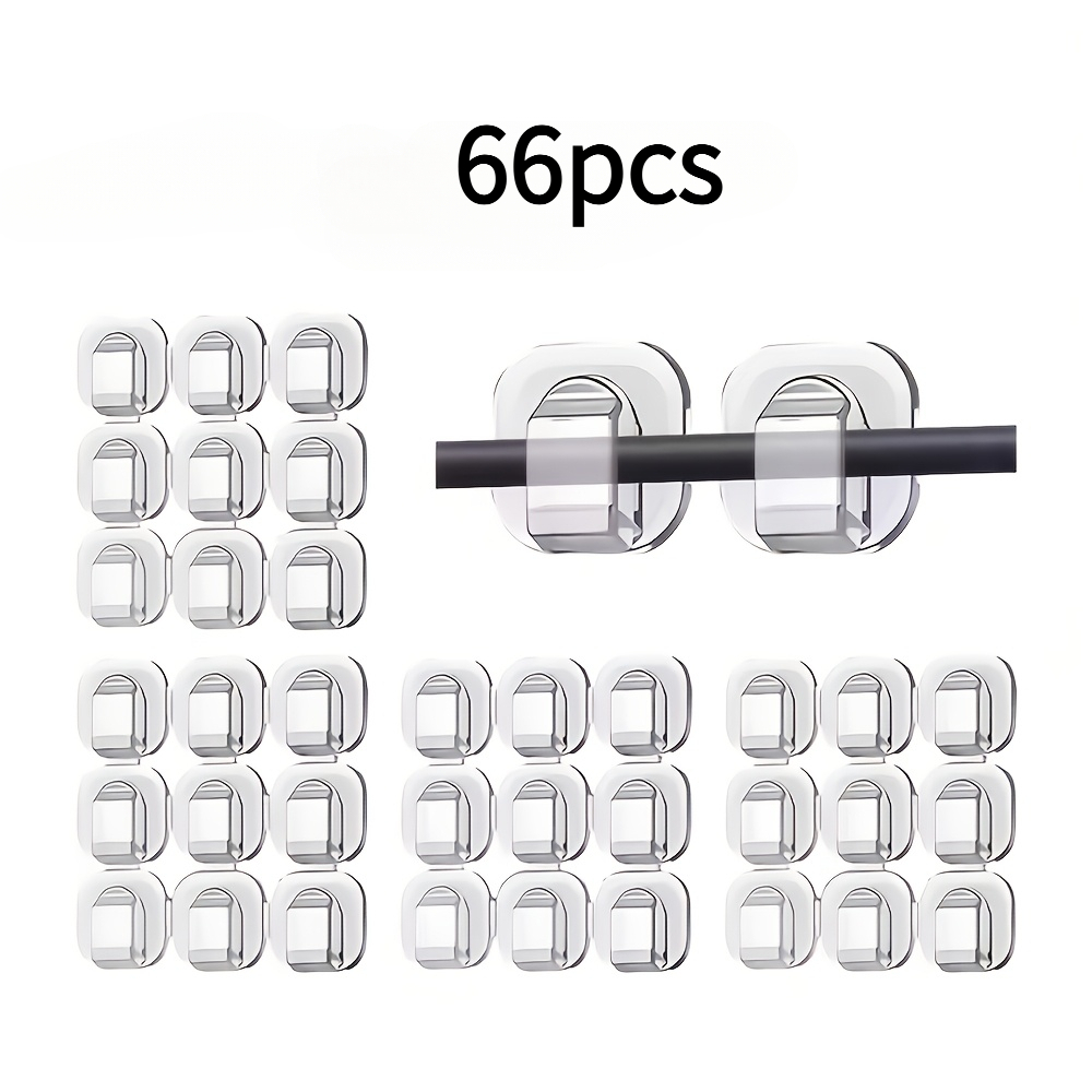 TEMU 30/48/66pcs Outdoor Light Clips, Suitable For Hanging Lights, Outdoor String Lights And Garden Balcony Supplies - Durable Plastic Clips, For