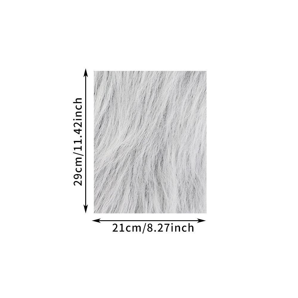TEMU 1pc 21 X 29 Cm/8.27 X 11.42 Inches White Gray Haipai Plush Fabric