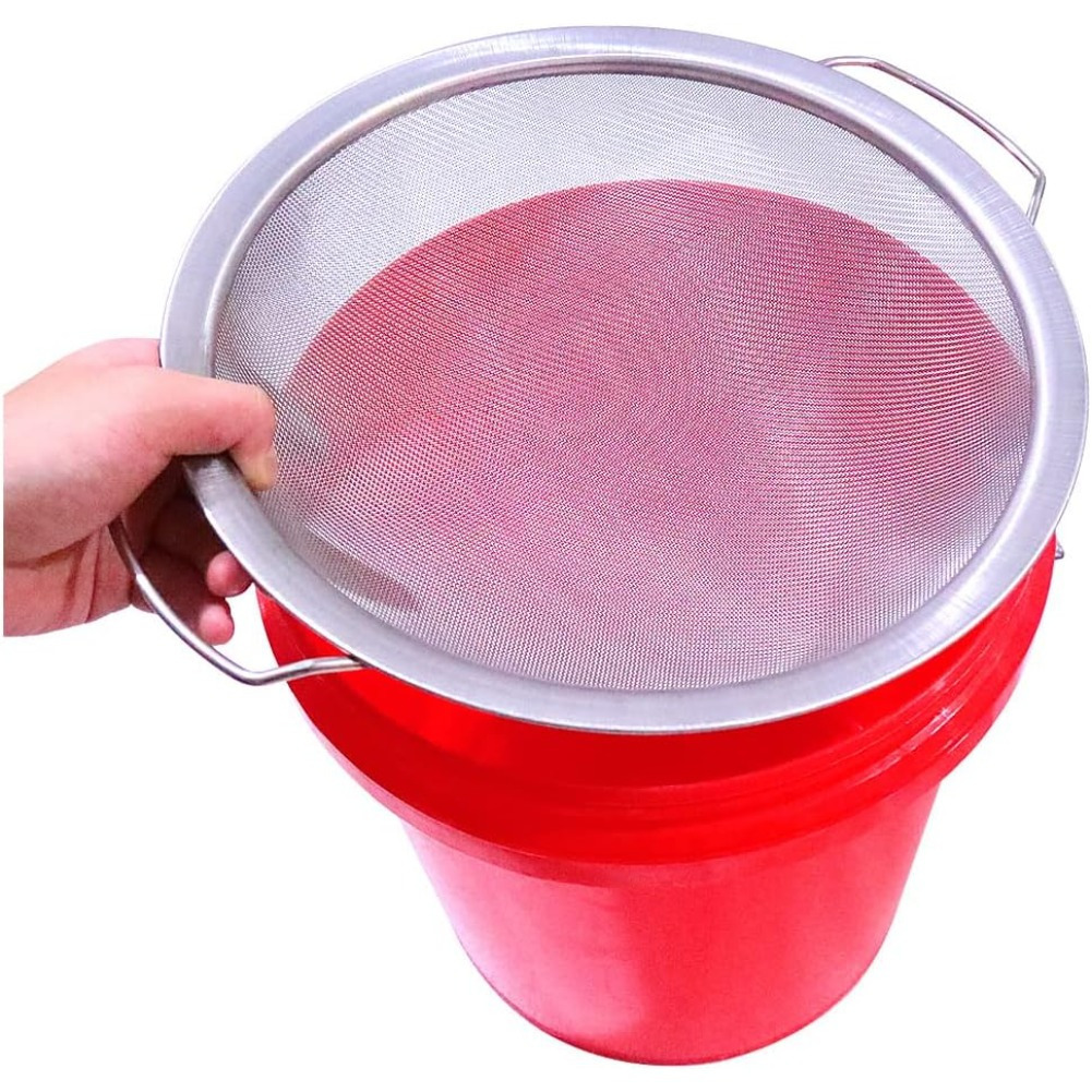 1pc Stainless Steel Fine Mesh Paint Strainer, 60-mesh Filter Screen, With Handle For Paint Straining And Filtering, For 5-gallon Buckets