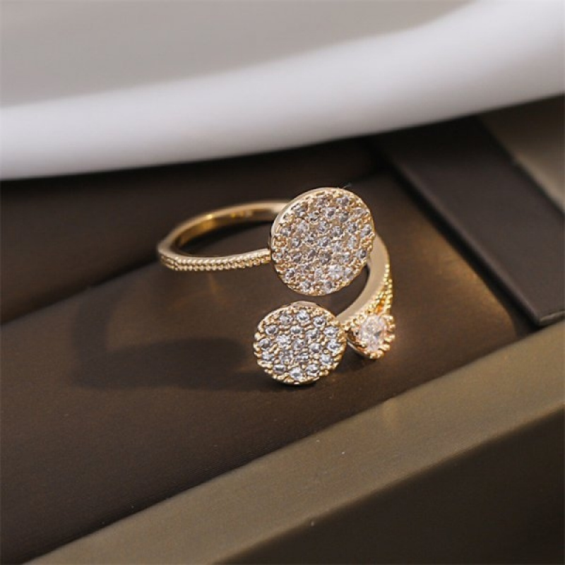 TEMU Bague réglable pour femme, bague ouverte enveloppante étincelante avec strass, parfaite cadeau d'anniversaire