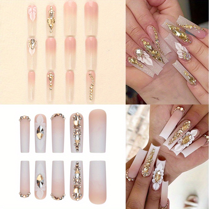 

48pcs (2 Packs) On , Long On , Long , Long , On , For Dances/ Parties/ , Ladies ( And Rhinestones )