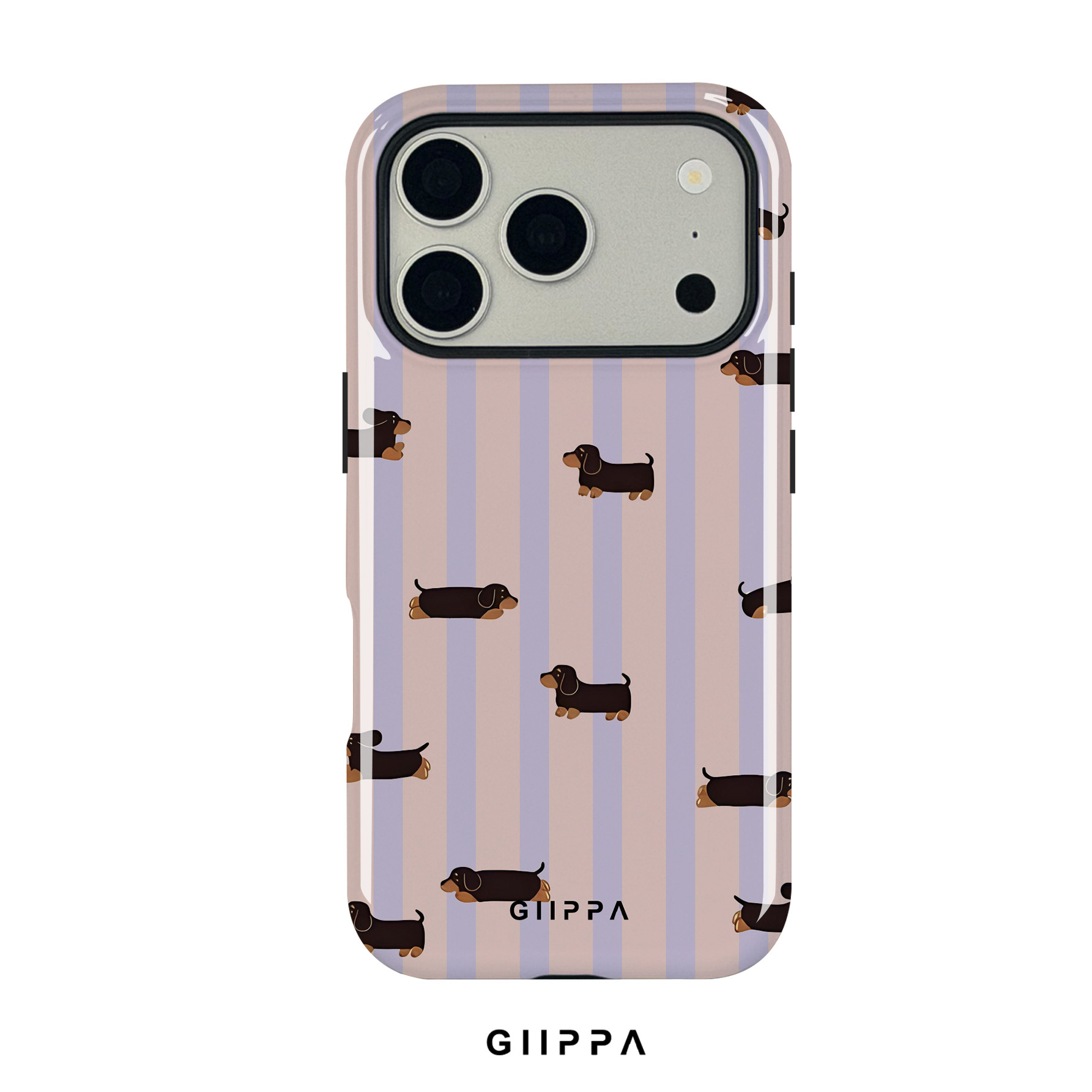 TEMU Phone Case: Pink Glossy 2in1 Film Case/tough Dual Layered/superior Protection/durable/phone Case For Iphone 17/16/15/14/13 Pro