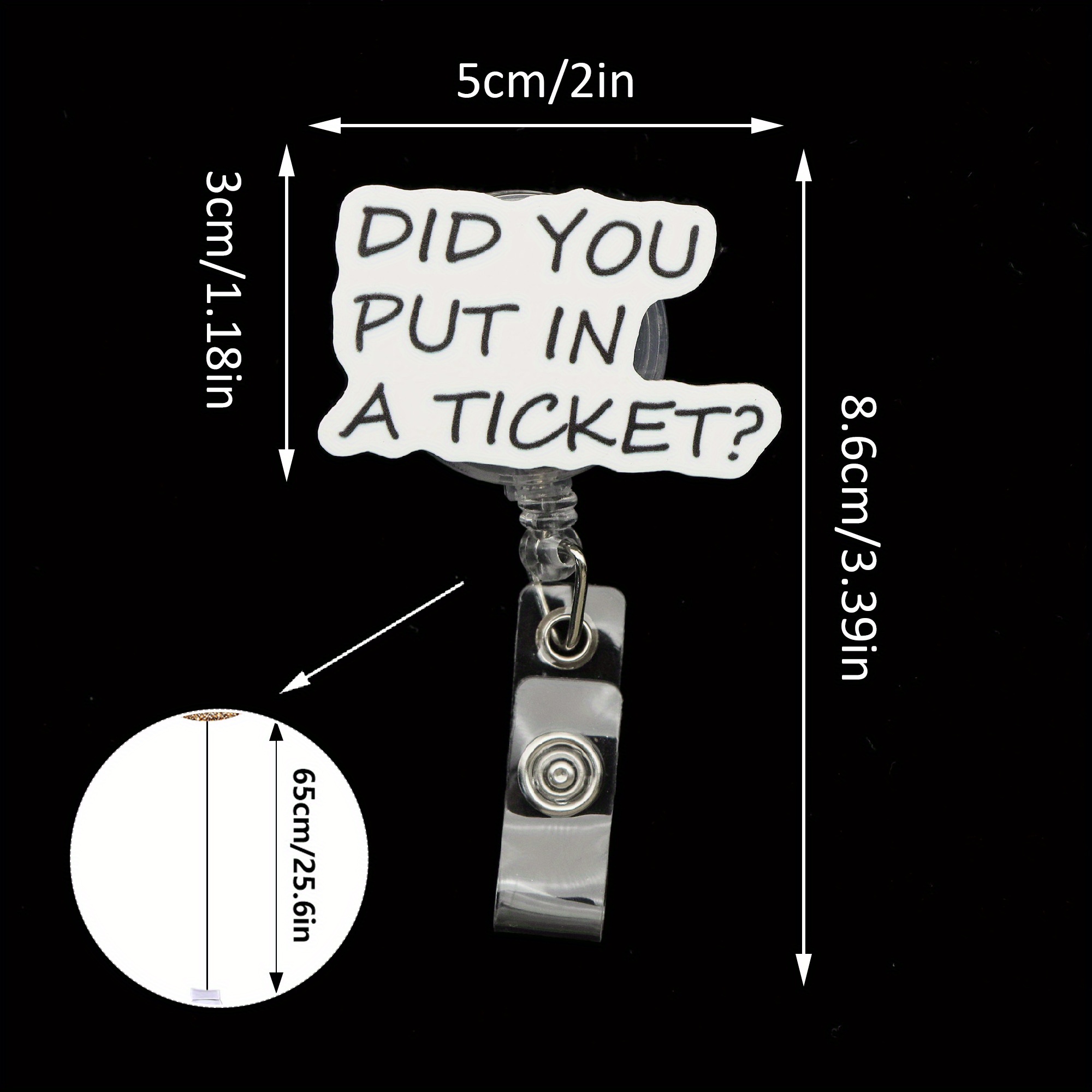 TEMU 2d 1pc Of Acrylic Retractable Badge Holder For Hospital Nurses, Featuring A Nursing Badge Reel And Clip For Id Cards