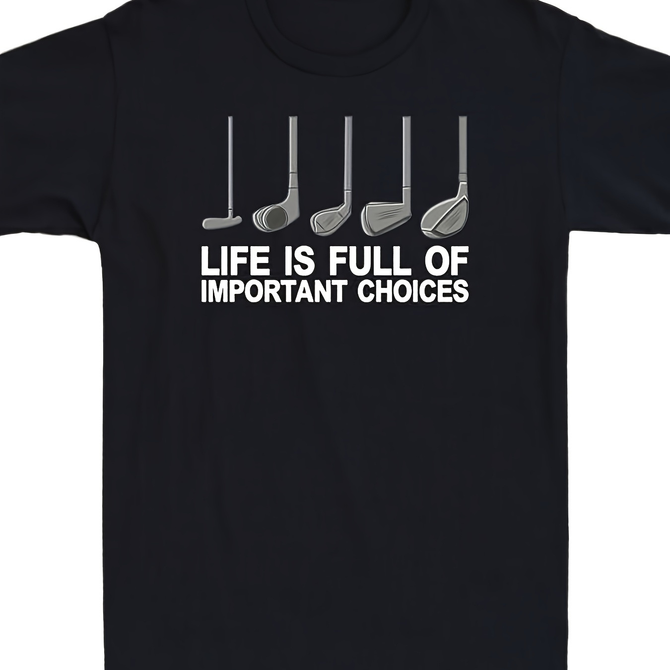

Gifts Are T-shirts Full Of Life Golf T-shirt Golf Men's Fun Crew Neck - 180g