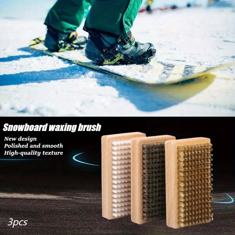 

3pcs Brosse à cire - Non chargée, à de , marron - Brosses le fartage, le polissage, la décontamination et le nettoyage des snowboards adultes