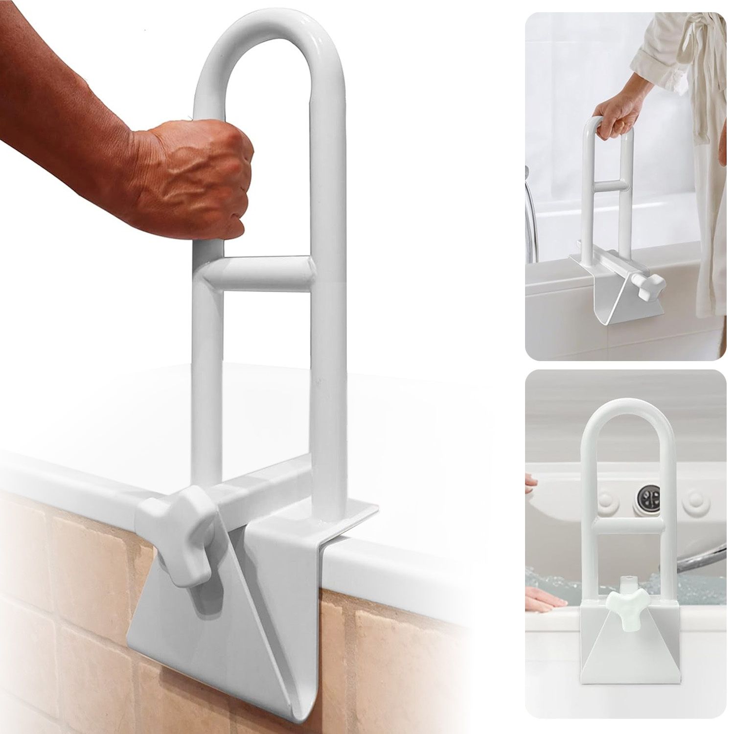 Bathtub Safety Handrail | 120kg Load Capacity, Clamp Width Adjustable, Installation, , Aluminum Alloy, Brand: Anikers