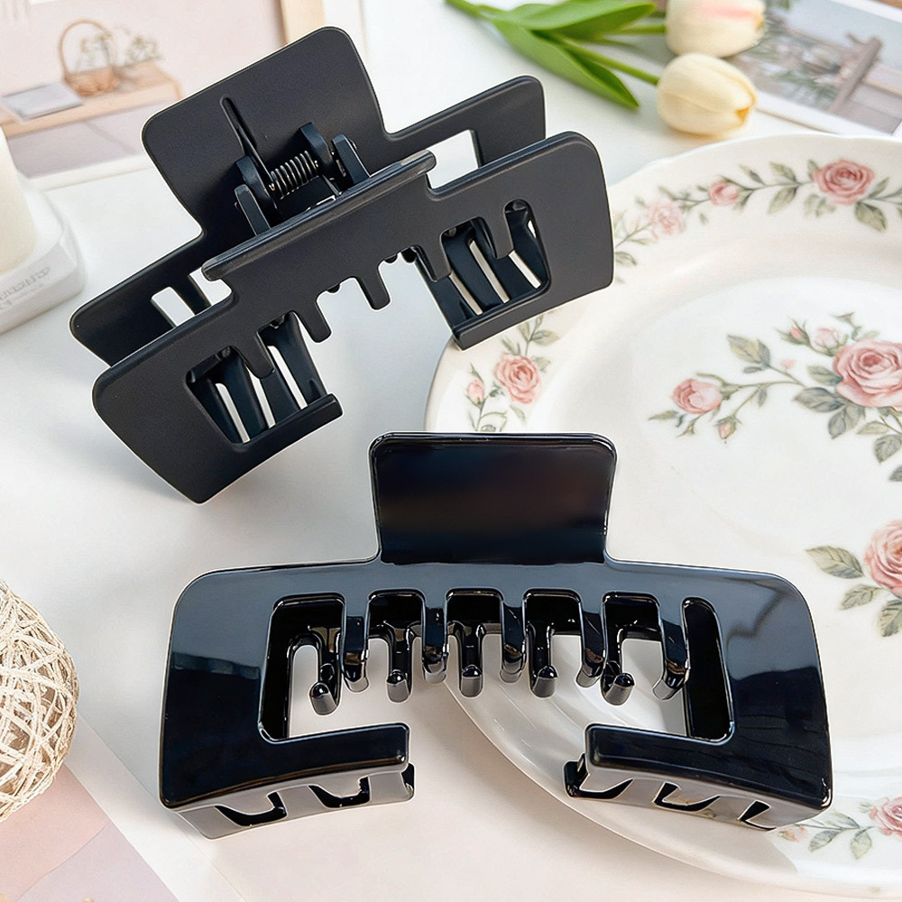 TEMU Two-pack Of Hollowed-out Hair Clips, Women's Shark Clips For Wearing With Hats, Hollowed-out Clasp Design, Easy And Elegant Hair Additions,