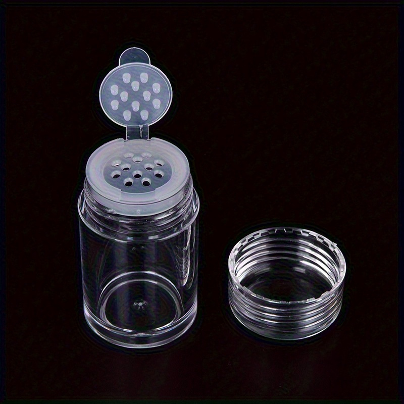 TEMU 1pc Botella de Almacenamiento Cosmético de Plástico Transparente con - Agitador para Polvo Suelto, y Artículos de Viaje - Diseño Compacto y