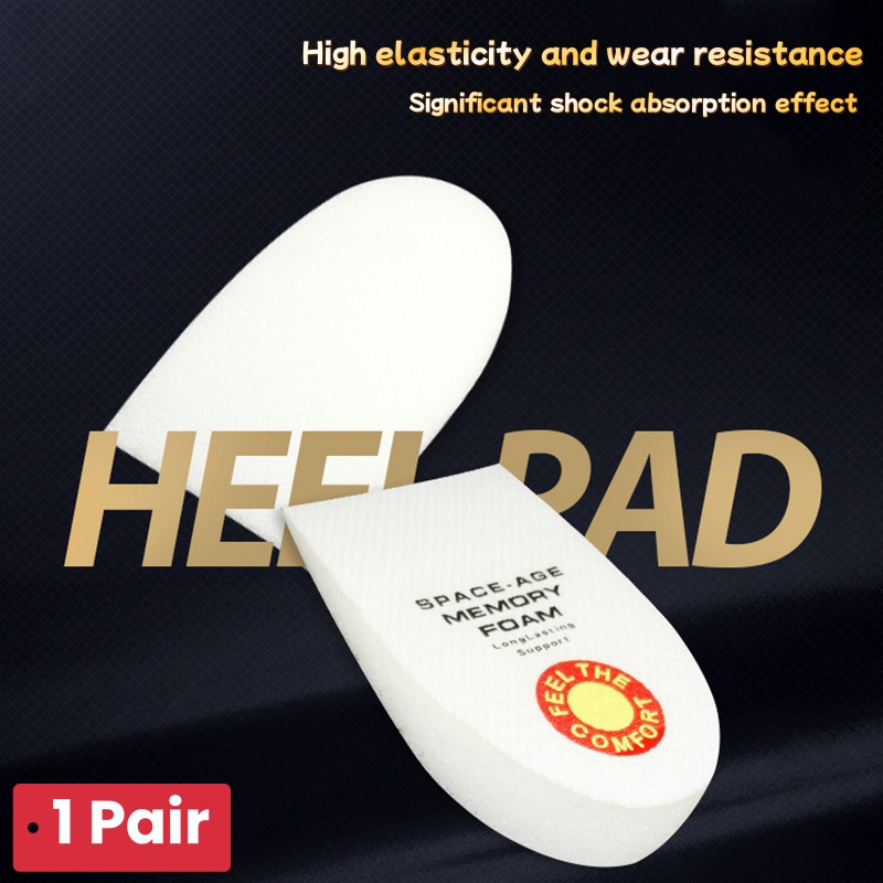 pair memory foam heel cushions anti-slip wear-resistant