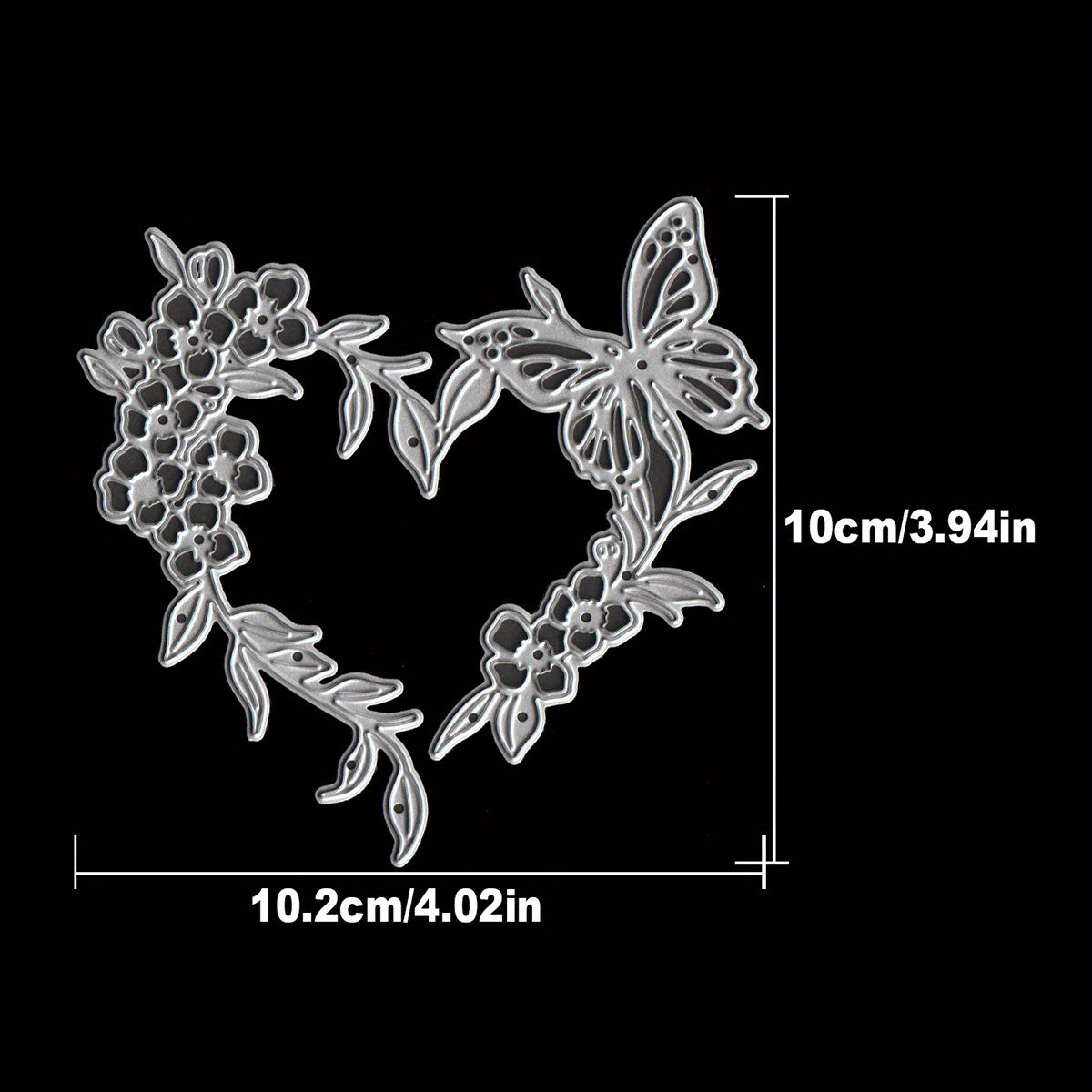 Original Beautiful Flowers And Leaves Lace Love Frame Metal Cutting Dies Cut Die Birthday Wedding Decoration Paper Craft Mould Diy Scrapbooking