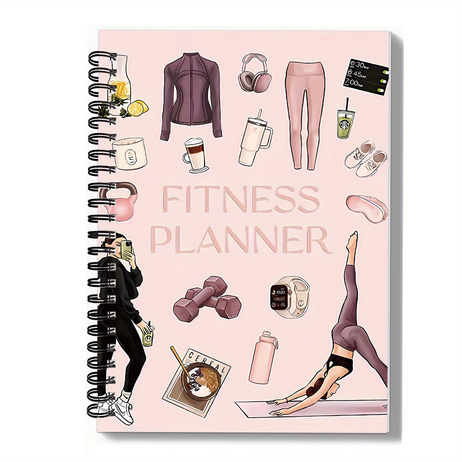 TEMU 1 stuk Dynamisch Spiraalgebonden Fitness Planner & Organizer - Gewichtsverlies Dagboek, Trainingslogboek met Dieet Tracker, Vooruitgang Tracker