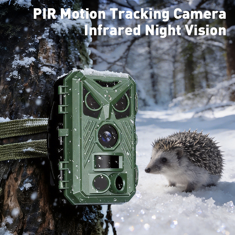 Image of Infrared Night Vision Hunting Camera-0.1s Motion Activated, Wildlife Camera, 120°wide-angle Trail Cam With 2.4' Hd Screen, Can Photos And Videos, Wildlife Cameras Deer Cams For Outdoor Backyard