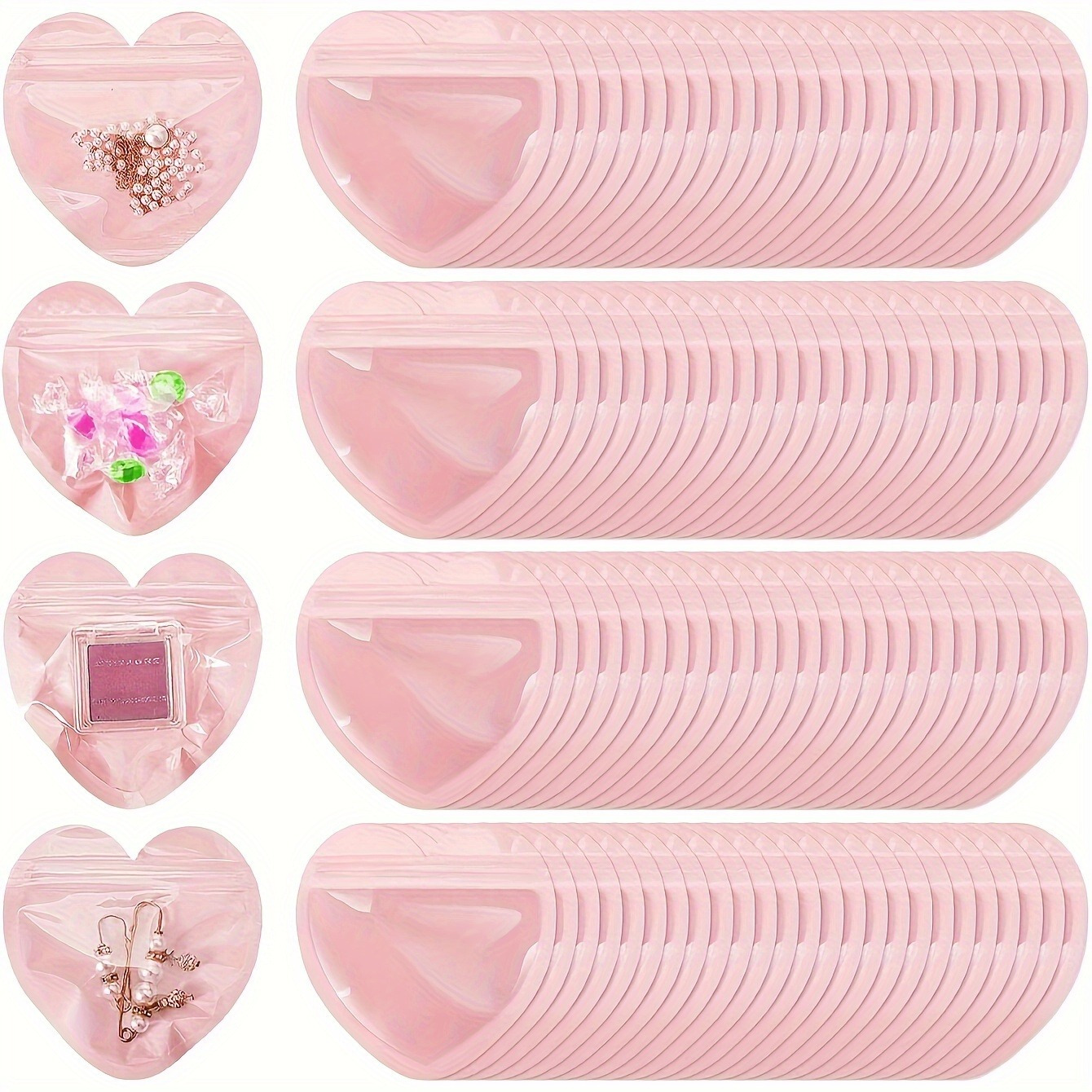 

30pcs -shaped Resealable Bags For Jewelry - Ideal For Valentine's Day, Weddings, Birthdays & Party Favors | Display & Packaging