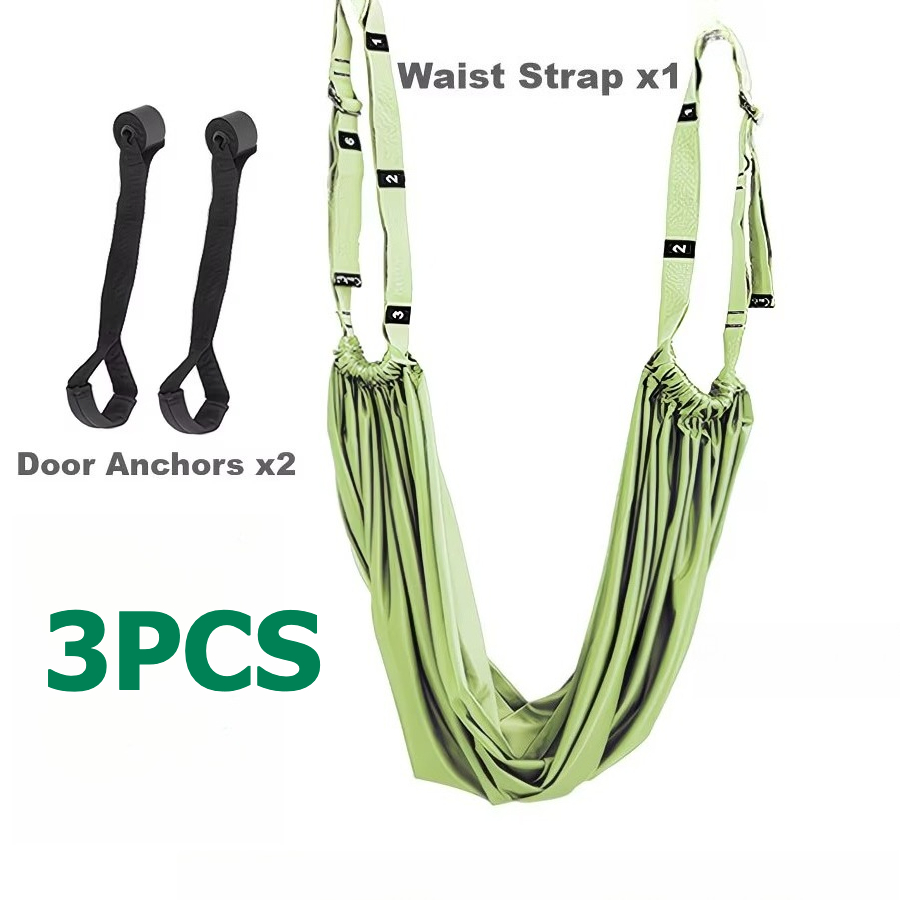 TEMU Ensemble de 3 pièces, , Corde de yoga aérien pour le bas du dos, Bande d'étirement d'entraînement de , Corde de yoga d'entraînement pour le dos