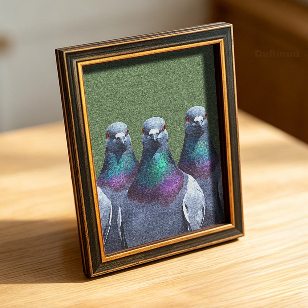 TEMU 1 Adorable Pigeon Fridge Magnet, Mini-sized, With A Fun Animal Design Featuring On The Neck. Made Of Wood, It's The Decoration And A Great Gift