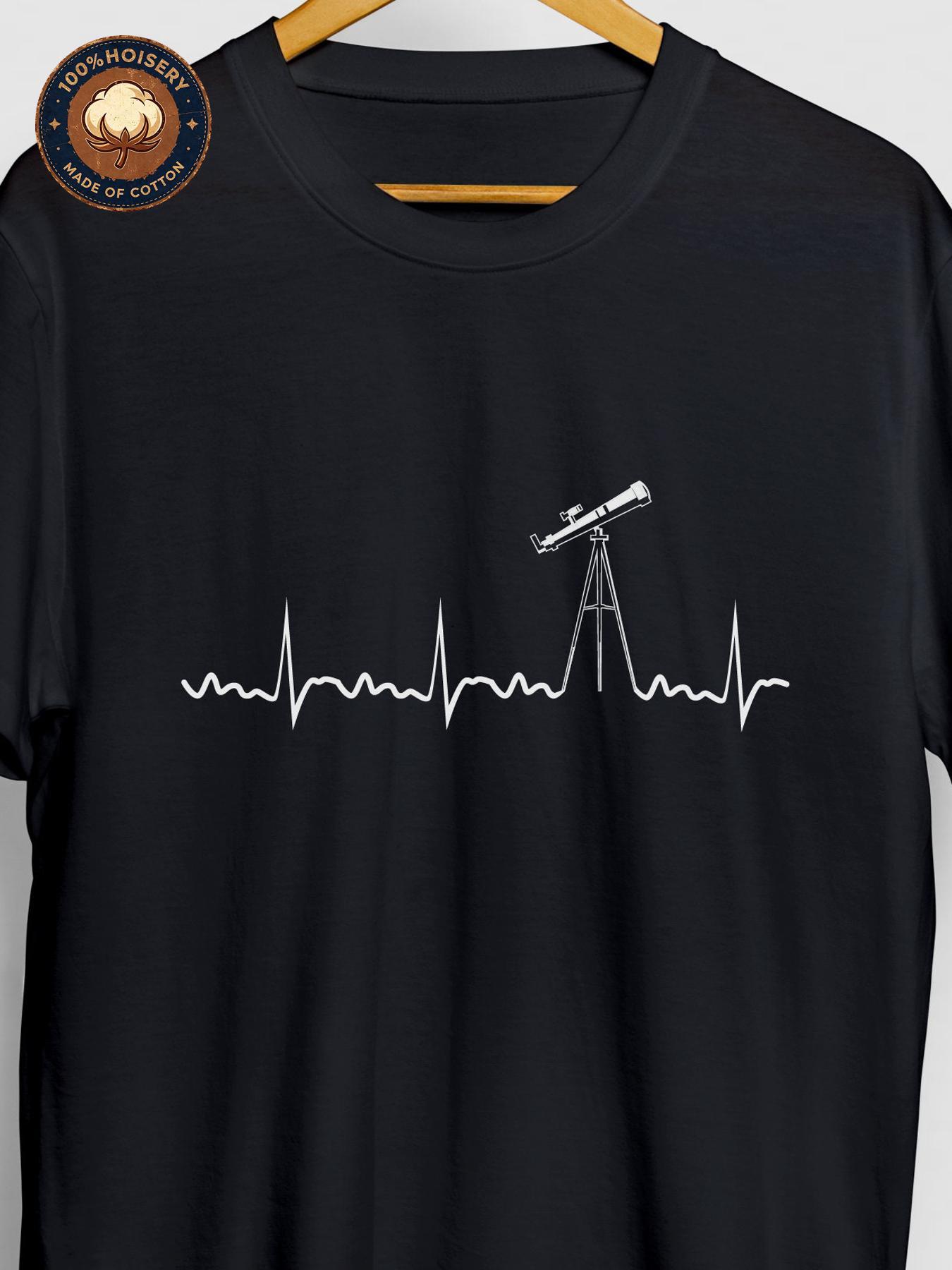 artikel foto heren t-shirt   hartslag astronomie cadeau grafische print t-shirt unisex casual ademend zacht streetwear zomer dagelijks draag outdoor ronde was machinaal draag comfortabele concert nek seizoenen