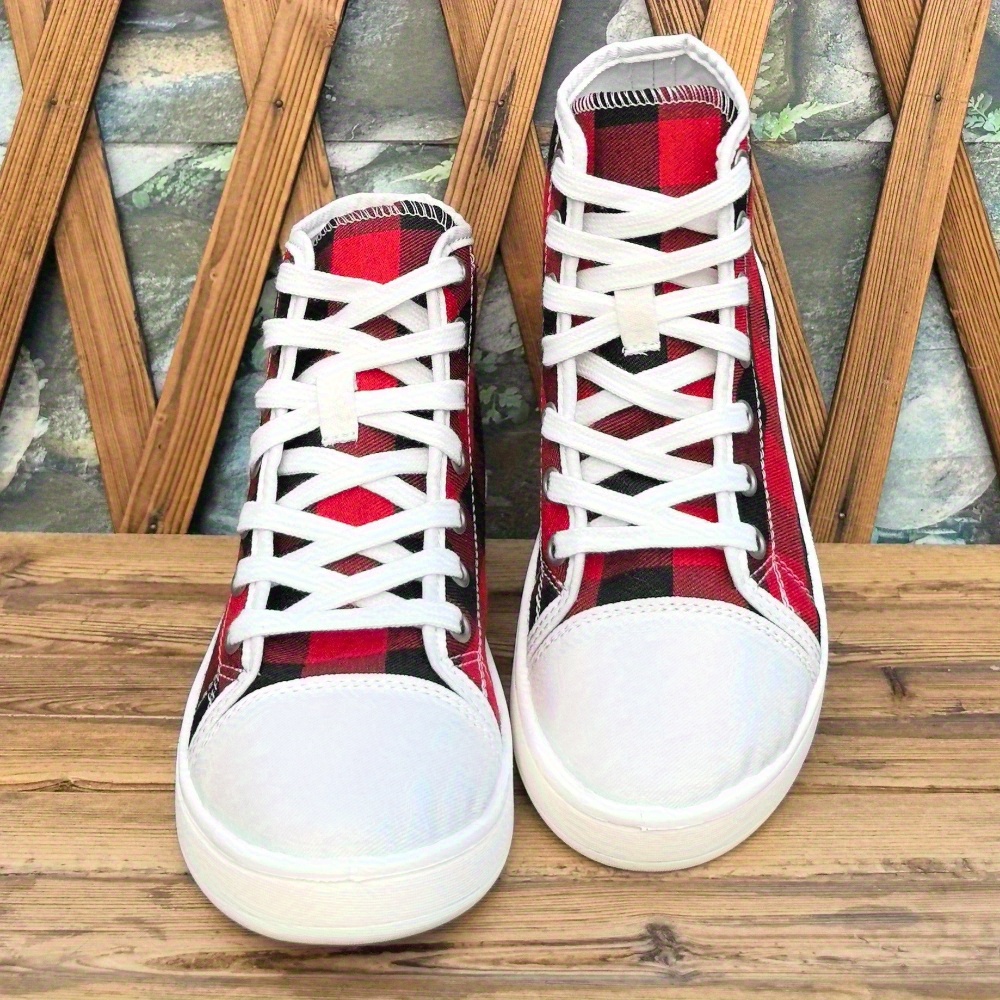 Sneakers, Women's High-Top Lace Skate Shoes with 2D Print - Premium Series, Fashionable and Design. Simple yet Elegant Style That Is Lightweight, Comfortable, Breathable, Moisture-wicking; Essential for Students During Back-to-school Season or