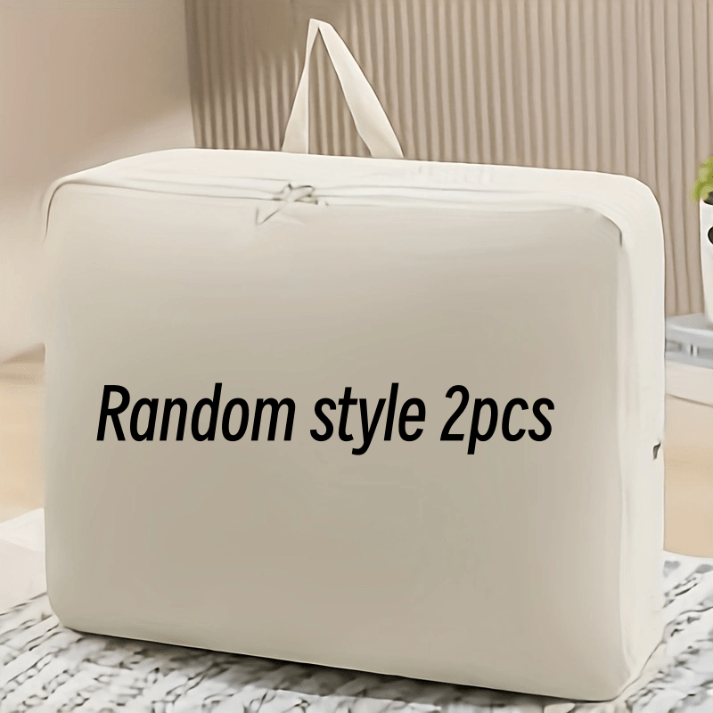 TEMU 2 bolsas de almacenamiento de compresión con cremallera de capacidad extragrande - Organizador para ahorrar para ropa, edredones y plumeros, de