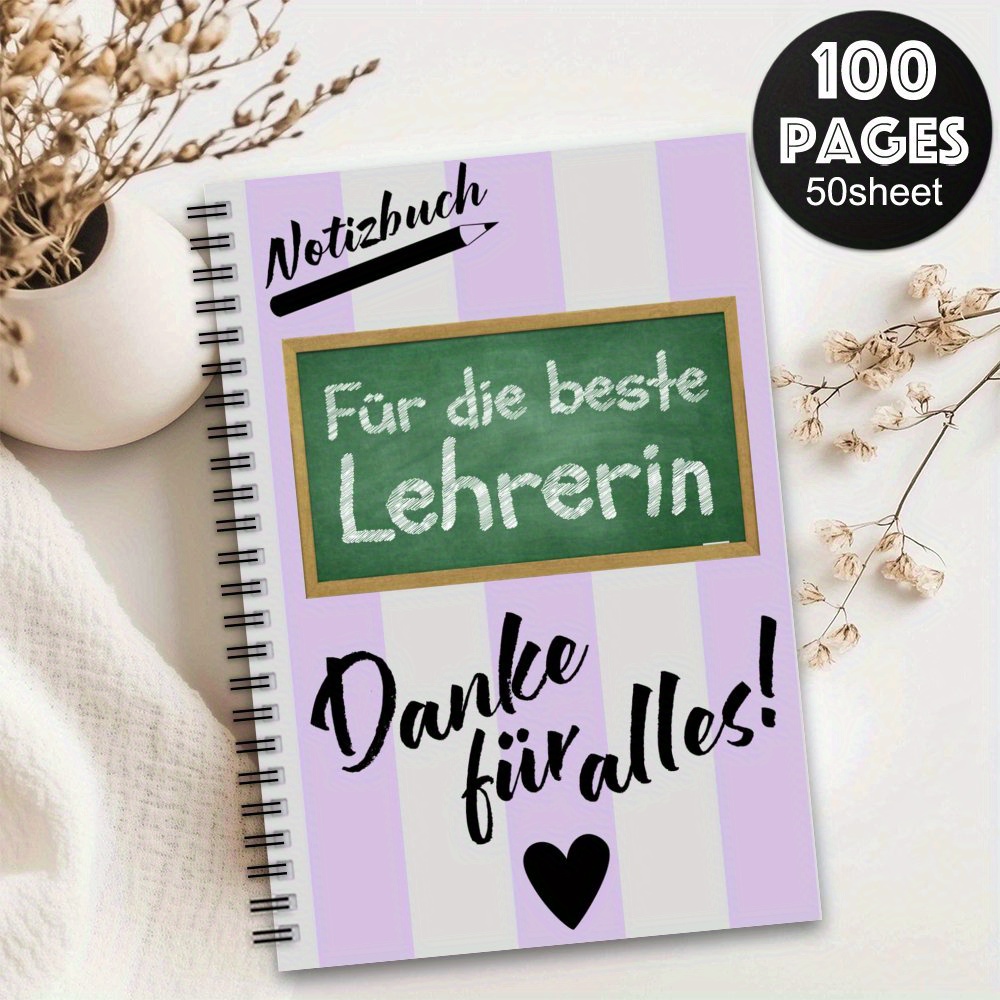 Image of 1pc German Graduation Gifts Spiral Notebook Journal,thank You Gift For Teacher, Farewell Gift, Supplies, Graduation Gift, , Graduation Party,personal Organizer