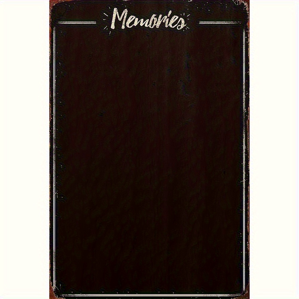 TEMU 2d Flat - 2d Plat, Retro Vintage Frameless Metal Wall Art - Rustic Iron Magnetic Memo Board, 20.32x30.48 Cm Durable Office Decoration,
