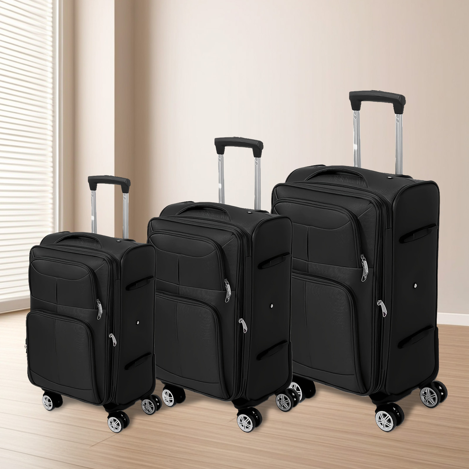Image of 3pcs Multi-combination Luggage Set--resistant, | Rotating Lightweight Rolling Wheels, Quickly To Carry-on | Blending Strength & Practicality, Ideal For | End Luggage Scratch Troubles