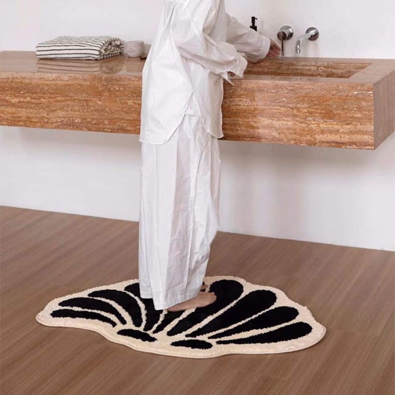 living room bedroom bed end special shaped light luxury bedside carpet bathroom home anti fall decorative small floor mat imitation cashmere tpr backing floor mat Product details 2